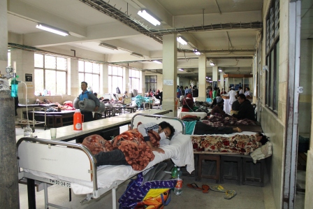 Patan Hospital Triage Area after disaster