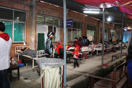 Patan Hospital Referral Clinic area converted into temporary Ortho Ward after disaster